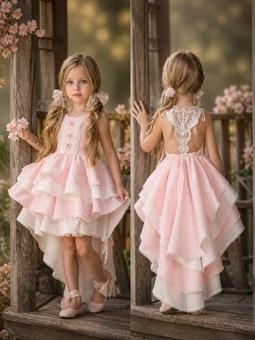 Dollcake Happiness High-Low Girls Size 2 Lace Dress Formal Party NWT